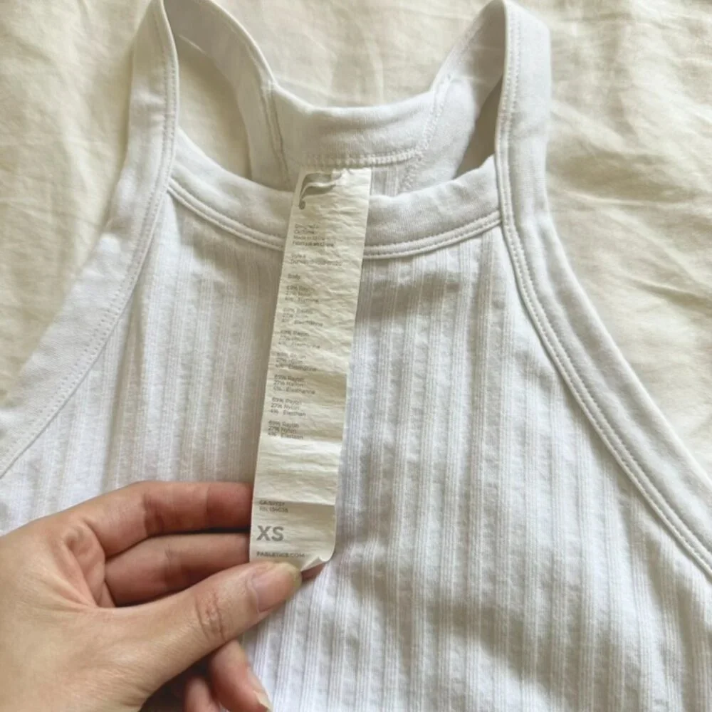 Fabletics Ribbed - White Top - Picture 6 of 7